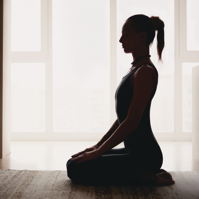 Female doing yoga exercise